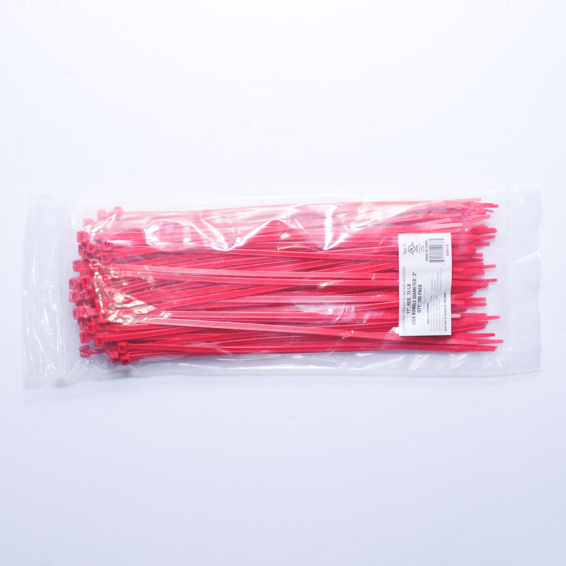11" Red Zip Ties